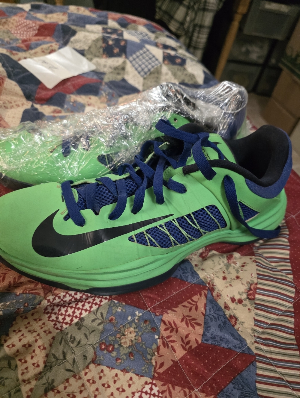 Nike Hyperdunk Royal Green and Blue Basketball Sneakers Size 10.5m